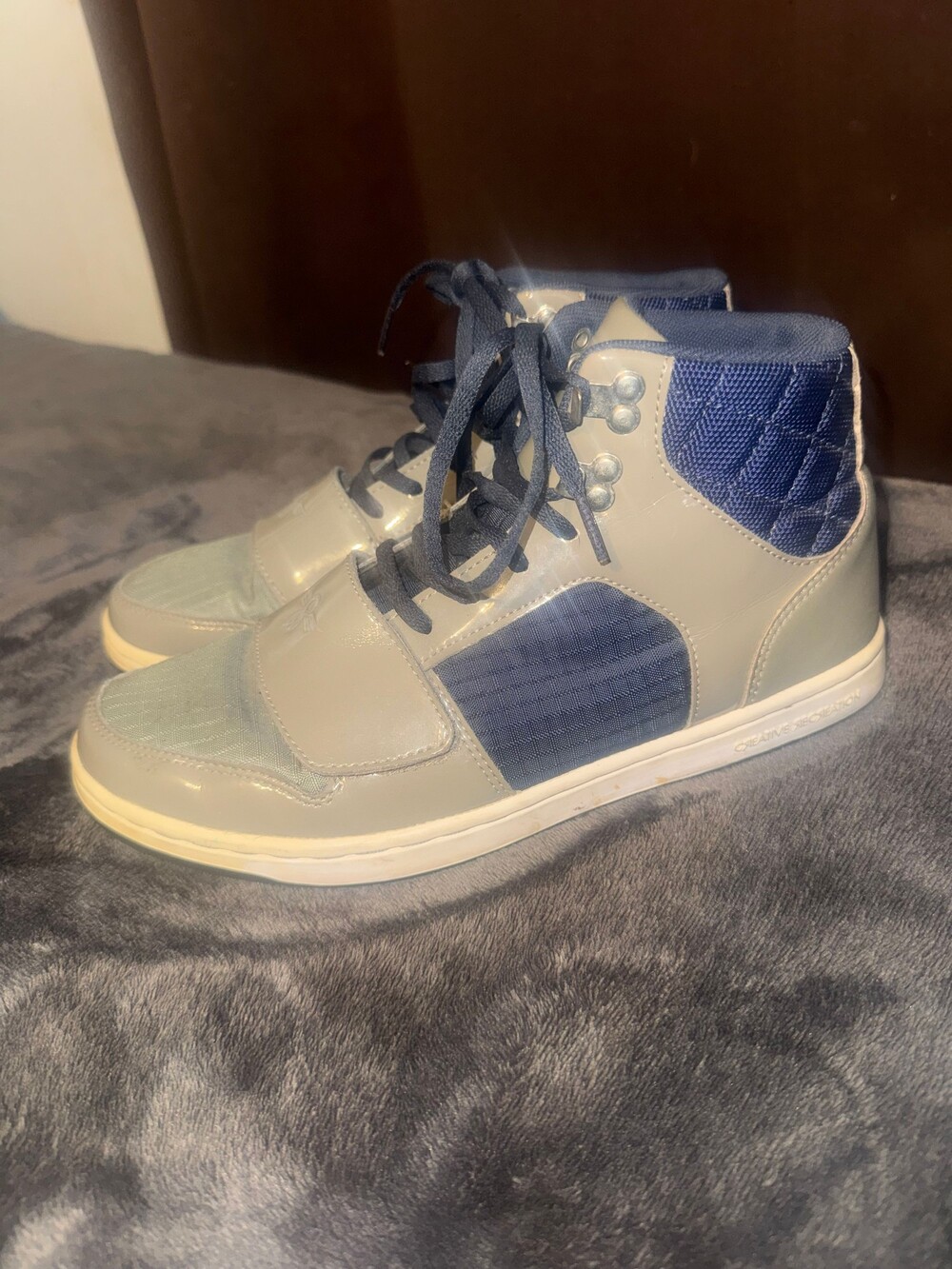 Creative Recreation High Top Men's size 10 Gray Navy Sneakers